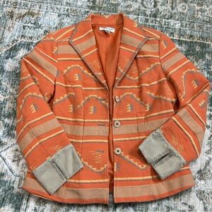 Cold‎ water creek vintage 10P southwest blazer orange